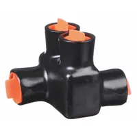 BLACKBURN Multitap Connector: 2 Port, Double-Sided Entry, 10 AWG – 250 kcmil Wire Size, Black (MPN AMTT250)