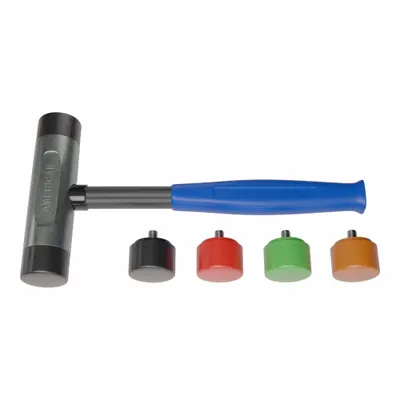 AMERICAN Replaceable Tip Hammer: Urethane, 1 1/2 lb Head Wt, 1 1/2 in Tip Dia, 11 1/2 in Overall Lg - Rubber-Tip Hammers