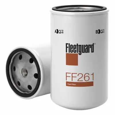 FLEETGUARD Automotive Fuel Filter: 12 3/4 in Overall Lg, 3 3/8 in Outside Dia, Cellulose - Spin-On Fuel Filters
