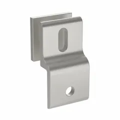 Anodized aluminum mesh panel retainer for Fath 40 Series framing systems. Secures mesh panels in industrial guarding, machine enclosures, and safety barriers. Metric component; fasteners not included.