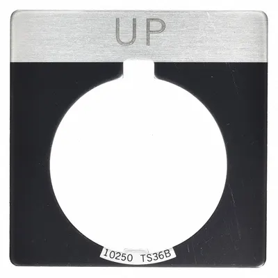EATON Legend Plate: 30 mm Panel Mounting Size, Square - Push-Button Rings & Plates