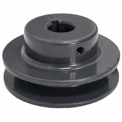 Motor pulley for HVACR equipment, compatible with Part # 1YNW7A. Used to transfer rotational motion from a motor shaft to a belt-driven component in fans, blowers, pumps, and compressors.