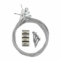 Struts and mounting kit for supporting and securing strut systems in industrial suspension applications. Includes a 3/4 in Tech Screw for fastening.