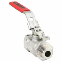 KECKLEY Manual Two-Way Ball Valve: 1/2 in, Stainless Steel, Straight, MNPT x FNPT, One-Piece (MPN BVS2MFFSSRGSL-050)