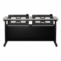 VERSADESK Standing Desk: Gray, Wood, 60 in Overall Wd, 24 in Overall Dp, 36 in Max Desktop Ht, Black (MPN RST6024-BG)