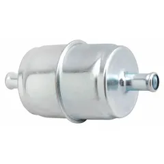 Cellulose media fuel filter with inside-out flow design. Overall length 3 13/16 in, outside diameter 1 15/16 in. Interchanges with Baldwin BF1173 and FleetGuard FF5079. Suitable for use in Volvo bus fuel systems.