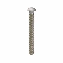 Square neck carriage bolt made from 316 stainless steel with a plain finish. Thread size is 3/8"-16 and length is 4 inches. The square neck prevents rotation during tightening, making it suitable for fastening metal to wood or metal in corrosive environments such as marine, chemical, or outdoor applications.