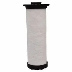 Replacement air filter element for compressed air systems. Stainless steel mesh construction. Inside diameter 3/4 in, overall height 8.9 in. Used to remove particulates from compressed air in industrial pneumatic applications.