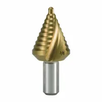 RUKO TOOLS Step Drill Bit: 7/8", TiN-Coated HSS, 3-Flats Shank (MPN 101708T)