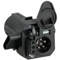 HOPKINS TOWING SOLUTIONS Trailer Adapter: 7-Way Blade, 4-Way Flat/6-Way Pin, Plastic, 6 7/8 in Ht (MPN 47565)