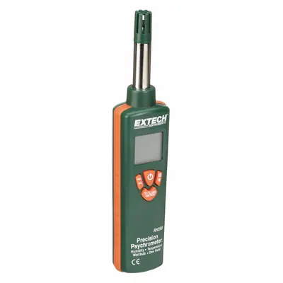 EXTECH Psychrometer: Onboard, Ambient Temp/Dew Point/Relative Humidity/Wet Bulb Temp - Data Logging Temperature & Humidity Meters