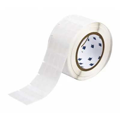 BRADY Wraparound Label: 1 in x 1/2 in, Vinyl, White (Matte) - Brady Precut Label Roll Cartridges