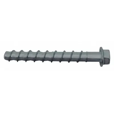 DEWALT Screw Anchor: 8 in Overall Lg, 1/2 in Dia, Steel, Galvanized, External Hex - Heavy-Duty Hex-Head Screw Anchors