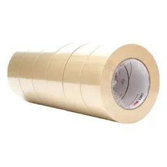 3M 2307 is a general-purpose masking tape with a crepe paper backing and rubber adhesive. Designed for indoor use on wood surfaces, it provides clean paint lines and temporary holding during painting, staining, or finishing projects. The tape measures 1-7/8 inches wide by 60 yards long with a thickness of 5.2 mil.