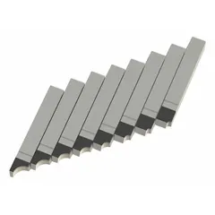 Carbide right hand lathe tool bit with 3/8 in shank height and 3/8 in shank width. Designed for precision turning, facing, and profiling on manual and CNC lathes.