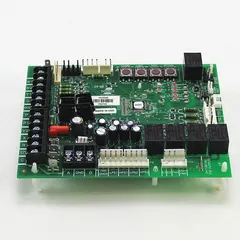 Replacement furnace control board for YORK gas furnaces. Manages ignition sequencing, blower timing, and safety functions. Used in residential and light commercial heating systems for proper operation and fault detection.