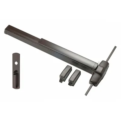VON DUPRIN Surface Vertical Rod: 3 ft Max Door Wd - Surface Vertical Rod Push Bars