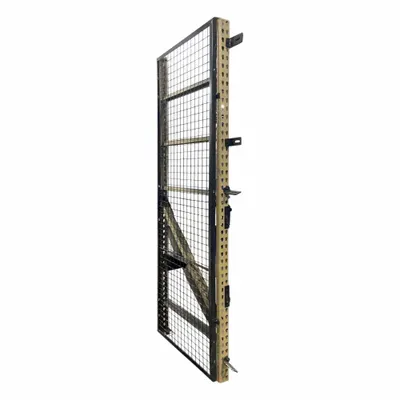 WIRECRAFTERS Aisle Guard Side Panel: 1 Bays, 45 in x 1 1/4 in x 144 in, 10 ga, Steel - Welded-Frame Wire Mesh Pallet Rack Side Guards
