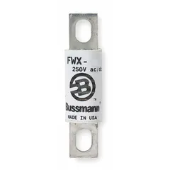 Fast-acting bolt-on fuse from the FWX Series, rated 35 A at 250 V AC and 250 V DC. Non-indicating design. Suitable for overcurrent protection in power supplies, drives, and rectifiers.