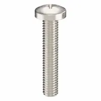 Machine Screw: 3/8"-16 Thread Size, 2 in Lg, 316, Stainless Steel, Plain, Pan, Phillips (MPN ZSCRW-422)