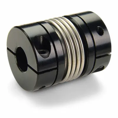 RULAND MANUFACTURING Bellows Coupling: 25 mm Bore Dia 1, 15 mm Bore Dia 2 - Clamp-On Bellows Shaft Couplings for Round Shafts