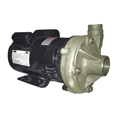 Dayton Centrifugal Pump: 1 hp, 115/230V AC, 100 ft Max Head, 1 1/4 in, 1 in Intake and Disch - 1 to 1-1/2 HP Straight Centrifugal Pumps