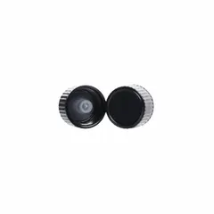Black screw cap made of phenolic and LDPE, with a 20-400 mm screw closure size for narrow mouth containers per ASTM E982. Non-vented design provides a secure seal for laboratory and industrial storage of liquids or powders.