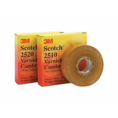 Varnished cotton cloth electrical tape for indoor use. Provides abrasion resistance and mechanical protection for wire and cable bundling, motor leads, coil ends, and bus bar wrapping. 1-1/2 in width, 36 yd length, 7 mil thickness. Supplied in a 24-pack.