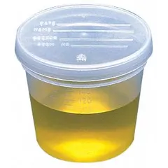 Nonsterile specimen container with 147 mL capacity, wide mouth, and white closure included. Designed for collection, transport, and storage of medical specimens in clinical and laboratory environments.
