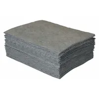 CONDOR Sorbent Pad: 33 5/8 oz Volume Absorbed Per Pad, 19 in x 15 in Pad Size (L x W), Gray, 50 PK