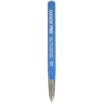 DASCO PRO Prick Punch: 3/8 in Tip Size, Hexagon, 5 in Overall Lg, 1 1/8 in Taper Lg - Prick Punches