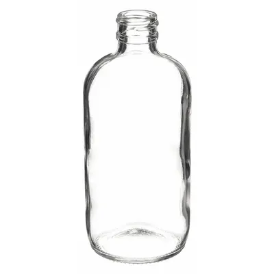 QORPAK Sampling Bottle: 240 mL, Colorless, 24-400, No Closure, 24, No Closure - Clear Narrow Mouth Round Glass Lab Bottles