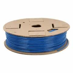 Polyurethane tubing with 1/8 in inner diameter and 1/4 in outer diameter, 1000 ft length, blue color. Shore A hardness 90 to 95. Maximum operating pressure 250 psi at 180°F. Suitable for pneumatic systems, fluid transfer, and instrumentation lines in industrial automation and material handling.