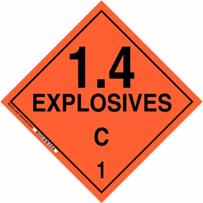 BRADY 63362 Class 1 Explosives Placard - Class 1: Explosives