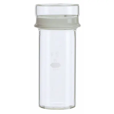 KIMBLE Weighing Bottle: 12 mL, Cap, 52 mm, Colorless, Closure Included, Narrow Mouth Size - Glass Lab Weighing Bottles