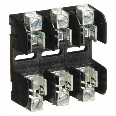MERSEN Fuse Block: Open Block Design, 3 Pole, 250 V AC, Box Lug - Fuse Blocks for UL Class RK1 & RK5 Fuses
