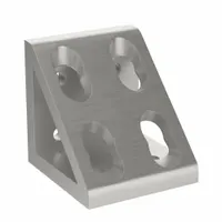 Inside Corner Bracket: Gusseted Inside-Corner Bracket, 25 Series, 50 mm x 47 mm x 50 mm, 8 Holes (MPN 25-4138)