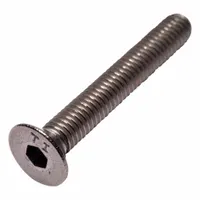 Flat Head Cap Screw: M6x1.00 Thread Size, 40 mm Lg, Flat, Plain, Titanium, Grade 2, 3.27 mm Head Ht (MPN 0107459)