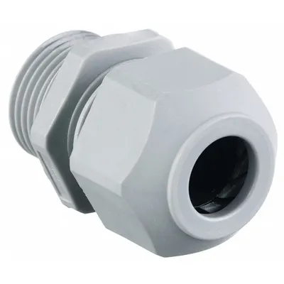 HUBBELL WIRING DEVICE-KELLEMS Liquid Tight Cord Connector: Nylon, M32, 0.59 in to 1.00 in - Straight Plastic Cable Grips