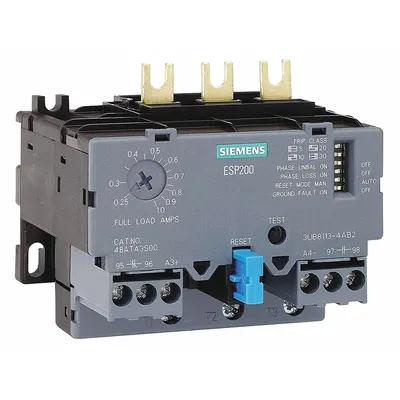 Siemens Overload Relay: Electronic Protection, 3 Poles, 1NO/1NC, Frame Size A - IEC Electronic Overload Relays