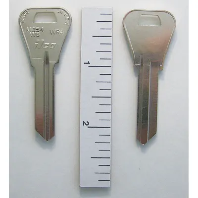 KABA ILCO Key Blank: Compatible with Falcon/Weiser Locks, Key ID # WR4, 6 Pins, Brass - Door Lock Key Blanks