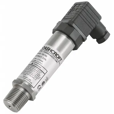 ASHCROFT Pressure Transmitter: 0 psi to 100 psi, 4 to 20mA DC, Hirschmann Form A DIN 43650-A - Intrinsically Safe with DIN 43650 Form A Connector
