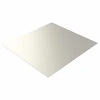 This TRIMCO standard door kick plate is made of stainless steel, measuring 34 inches wide by 34 inches high. It is designed for surface mounting to protect door panels from scuffs and abrasion in high-traffic areas