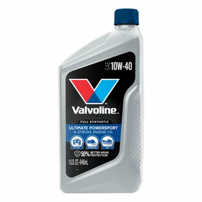 VALVOLINE Ultimate Powersport 10W-40 Synthetic Engine Oil, 1 qt - Diesel Engine Oil