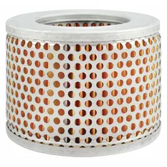 Round/oval engine air filter with axial seal, 2 3/4 in overall height. Designed for Guldner vehicles. Provides intake air filtration for engines in agricultural and industrial equipment.