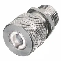 Liquid Tight Cord Connector: Aluminum, 3/8 in MNPT, 0.25 in to 0.38 in, Silver, 1 5/16 in Overall Lg (MPN SHC1011)