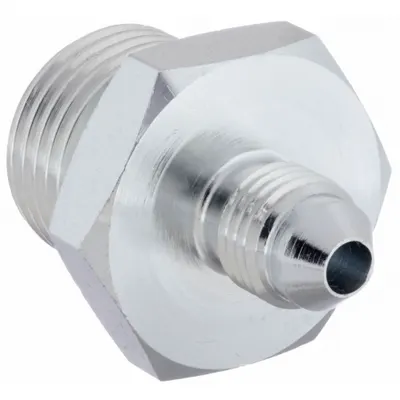 ADAPTALL Hydraulic Hose Adapter: 1/2 in x 1/4 in Fitting Size, Male x Male, JIC x BSPP - BSPP-to-JIC Steel Hydraulic Hose Adapters