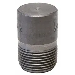 This ANVIL pipe plug is a 1 in NPT threaded fitting made from zinc-galvanized steel, rated for a maximum operating pressure of 2,000 psi at 150°F. It is used to seal open ends in high-pressure piping systems, such as industrial water, oil, or gas lines, providing a leak-tight connection.