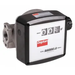 This nutating disc totalizer is designed for measuring diesel and oils. It features a mechanical display with +/-1% accuracy, a Buna-N seal, and 1 in FNPT aluminum connections. Suitable for fuel dispensing, transfer, and monitoring applications.