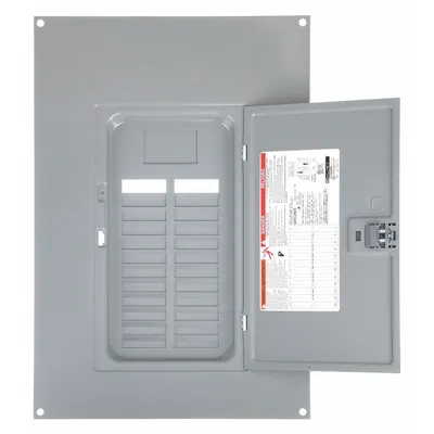 SQUARE D Load Center Cover: 20.18 in Lg, 1, Door, Non-Vented, 24 Spaces, 125 A Amps - Covers for Square D QO Load Centers